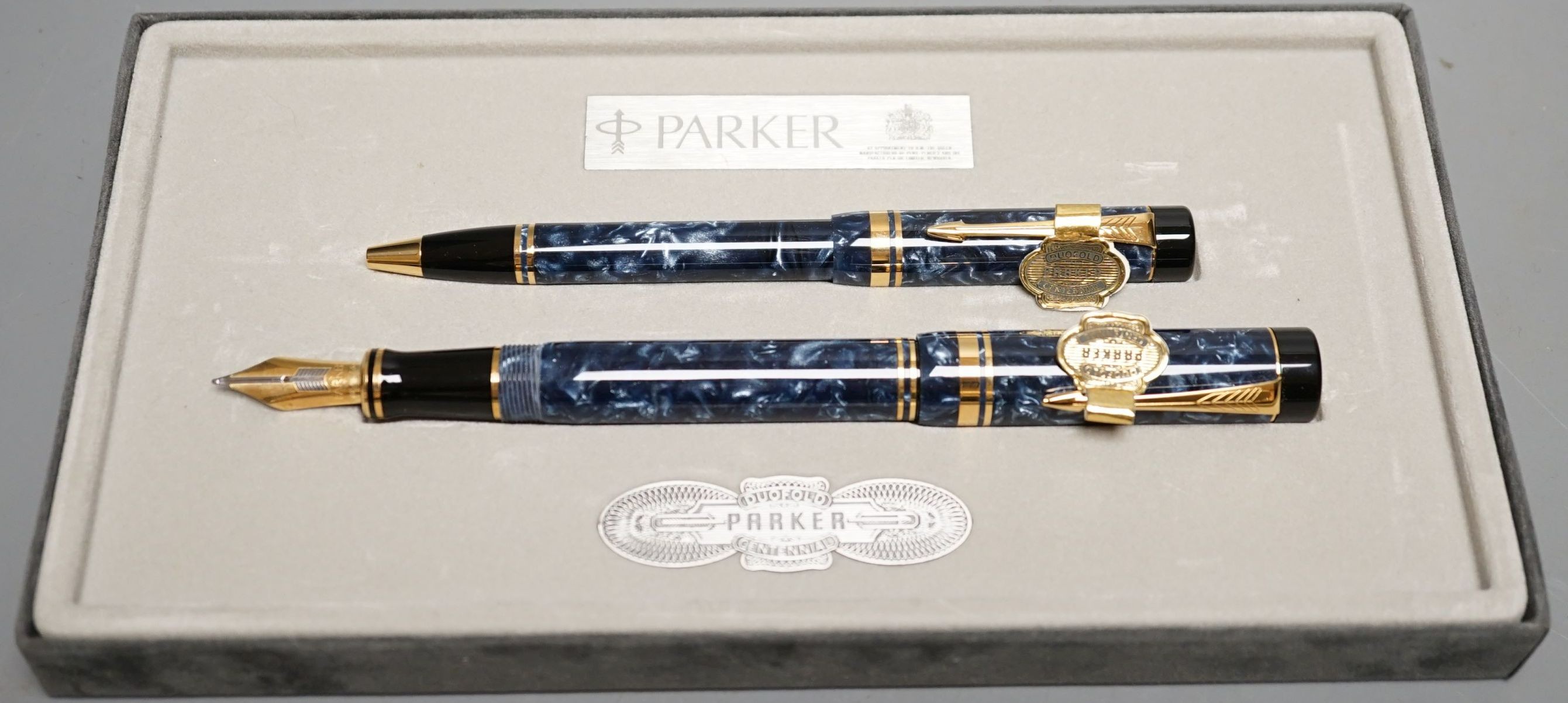 A Parker pen set boxed